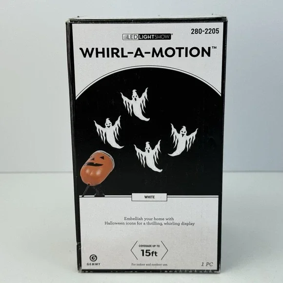 Gemmy LED Lightshow Projection Whirl-A-Motion Ghosts Projects 15 ft See Video! - Picture 1 of 17